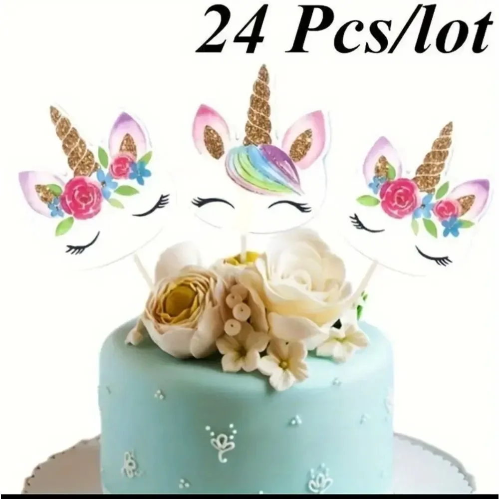 Unicorn Birthday Party Goodie Bags & Cupcake Toppers